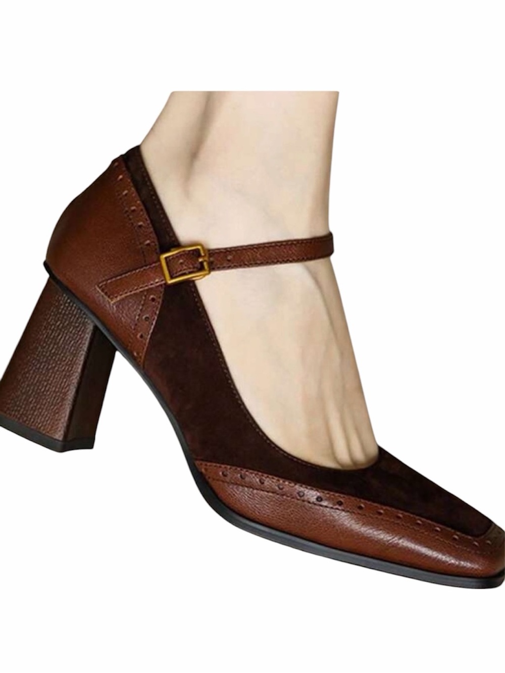 VIVID&CO FRENCH CHIC SQUARE TOE PUMP